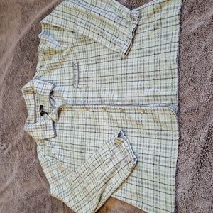 Aria Green Plaid Pajama Top